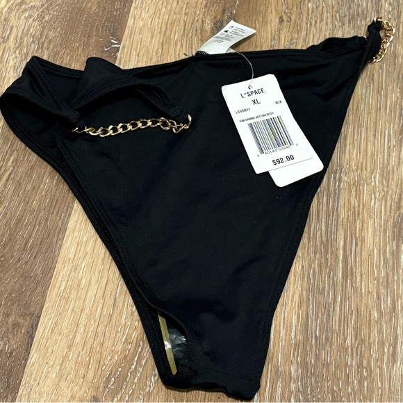 L*Space Van Damme Bikini Bottom Size XL Black NWT - Picture 7 of 7